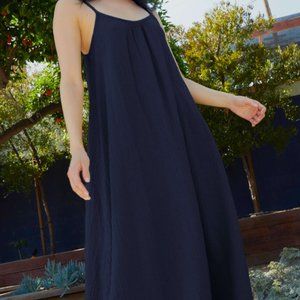 NWOT Nation LTD Navy Cotton Maxi Dress